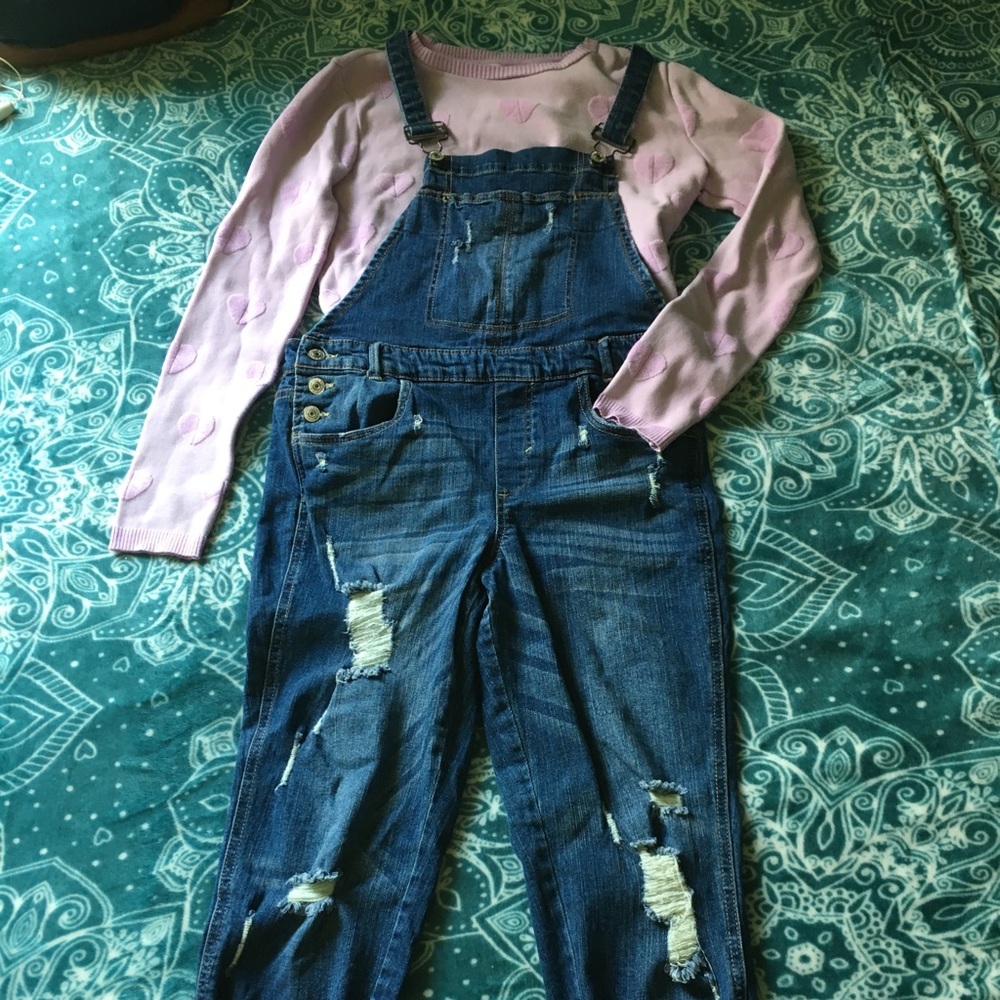 Denim overalls